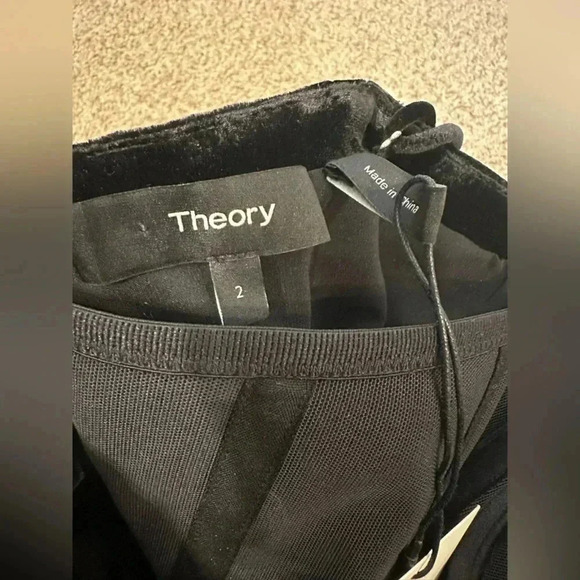 Theory corset velvet dress in black new size 2 - Picture 7 of 10